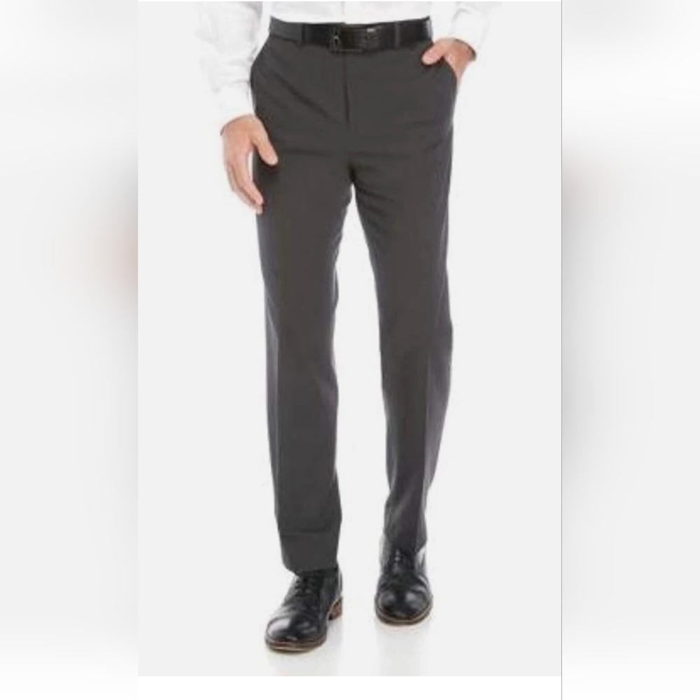 Chaps Suit Separates, Flat Front Charcoal Mens Dress Pants Sz 40/32 New! - Picture 1 of 10